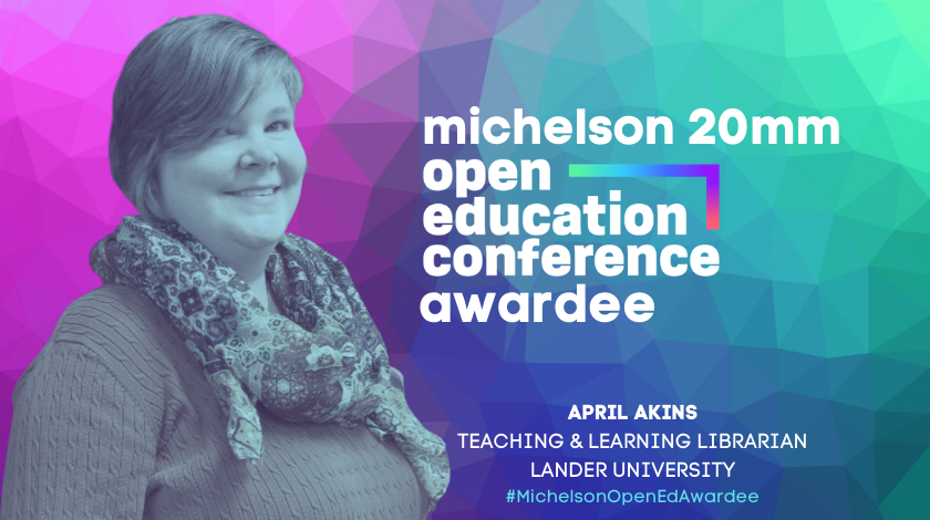 April Akins 2020 Open Education Conference Awardee