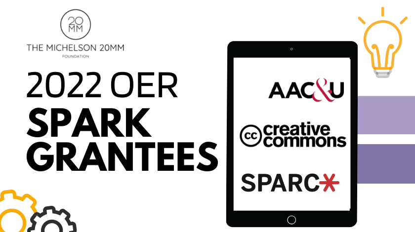 open educational resources 2022 spark grantees