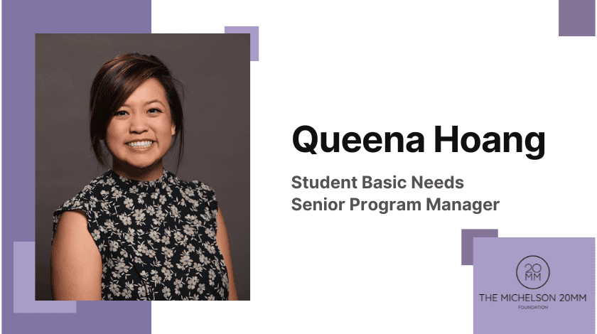 Welcoming Queena Hoang, Student Basic Needs Senior Program Manager