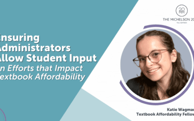 Ensuring Administrators Allow Student Input on Efforts that Impact Textbook Affordability