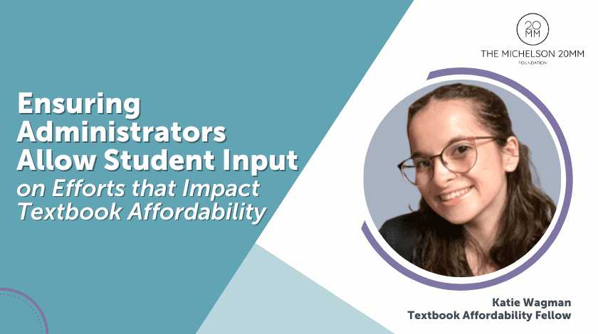 Ensuring Administrators Allow Student Input on Efforts that Impact Textbook Affordability