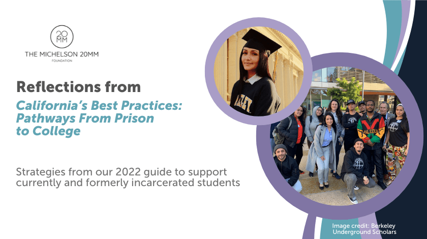 Unlocking Potential: Reflections from our 2022 Guide California’s Best Practices for Pathways From Prison to College