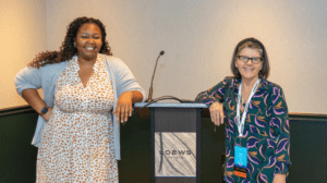 Chinwe Ohanale (left) and Diane Sabato at the NACCE Conference.